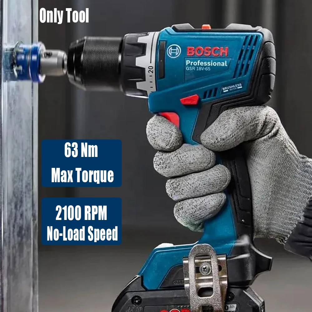 Power Tools Woodworking - Бесщеточная электрическая дрель Bosch GSR 18V-65,