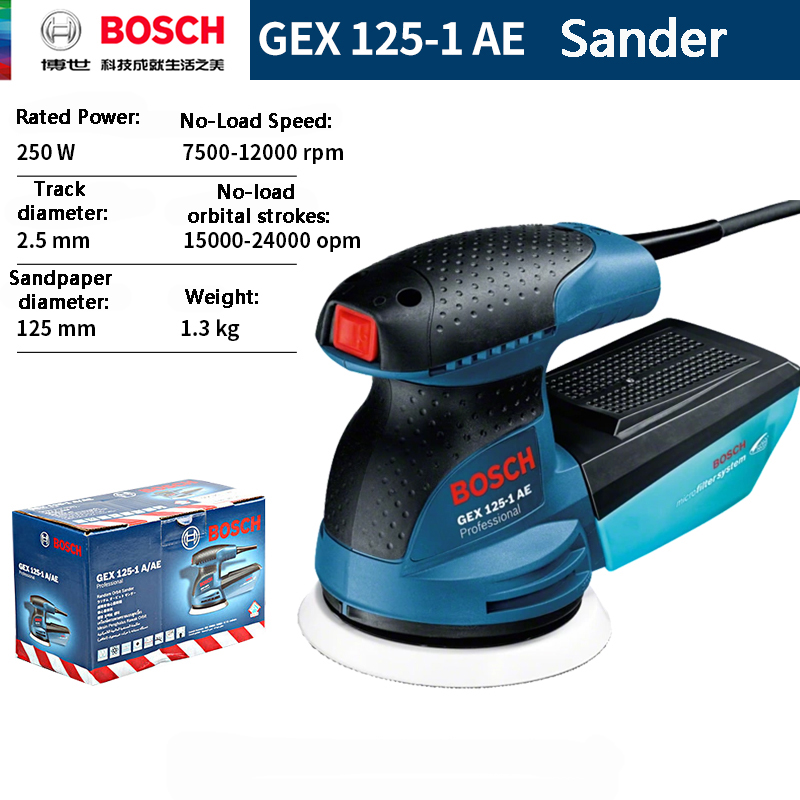 Power Tools Grinder - BOSCH GEX 125-1AE 220В Эксцентриковая шлифовальная